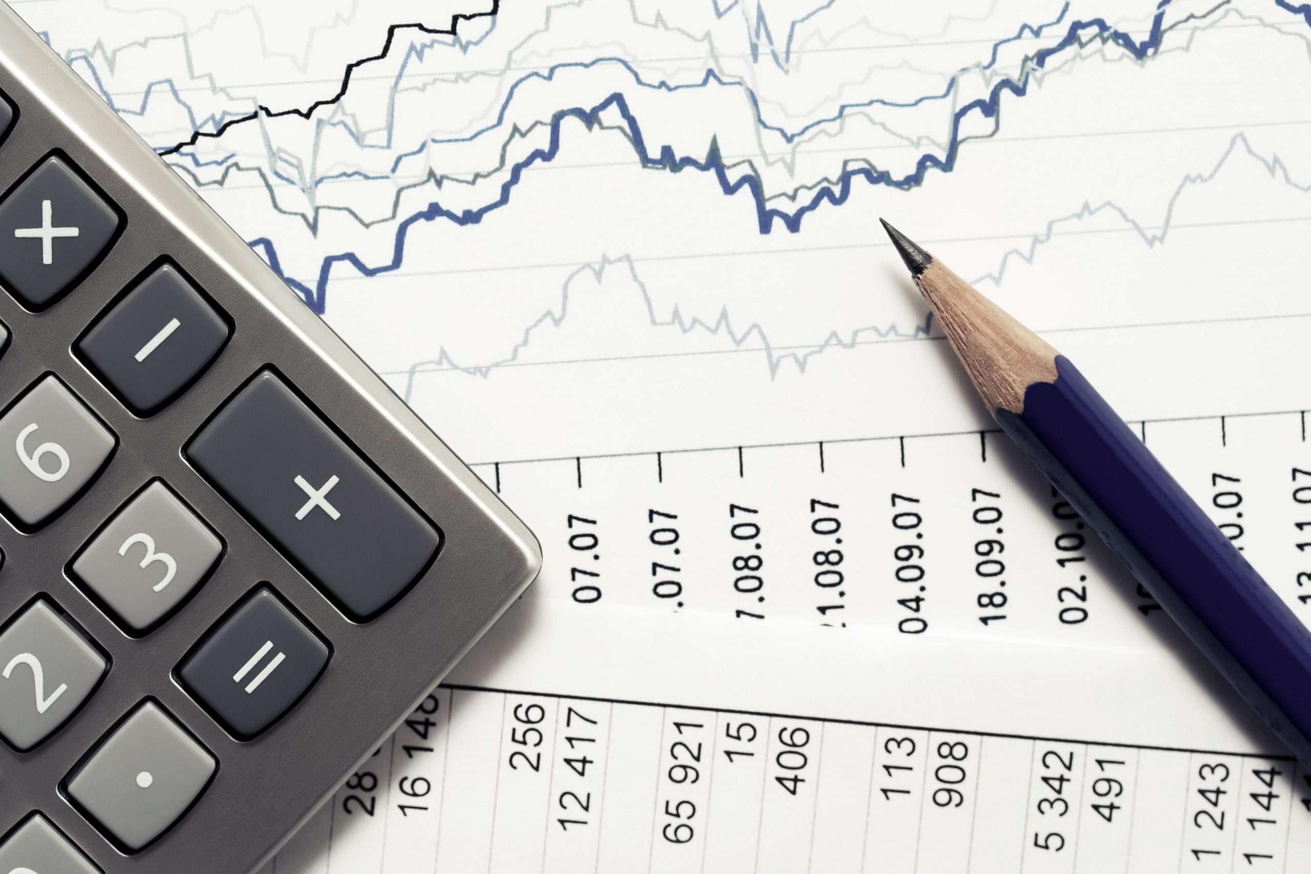 Financial accounting stock market graphs analysis